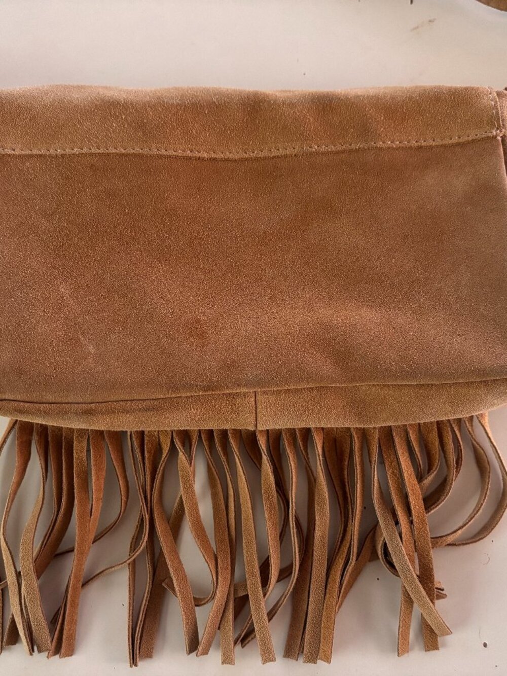 Boho handmade leather crossbody bag - Picture 7 of 8